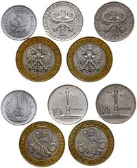 zestaw 5 monet, w skład zestawu wchodzą: 1 złoty