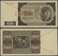 500 złotych 1.07.1948, seria AA 1897342, czerwon
