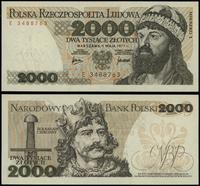 2.000 złotych 1.05.1977, seria E 3488763, minima