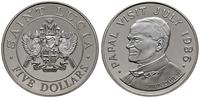 5 dolarów 1986, wizyta Jana Pawla II, srebro 27.