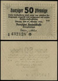 50 fenigów 22.10.1923, inicjały drukarni WB, ser