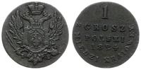 Polska, 1 grosz polski z miedzi krajowej, 1824 IB