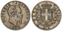 5 lirów 1876/R, Rzym, srebro 24.85 g