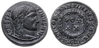 follis 320-321, Tessaloniki, Aw: Głowa cesarza w