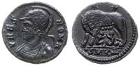 follis 332-335, Cyzicus, Aw: Popiersie Romy w le