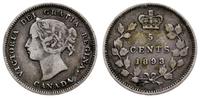 5 centów 1893, srebro, patyna, KM 2