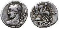 denar 112-111 pne, Rzym, Aw: Popiersie Herkulesa