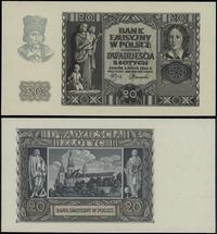 20 złotych 1.03.1940, bez oznaczenia serii i num