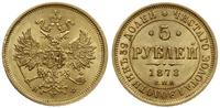 5 rubli 1878 СПБ НФ, Petersburg, złoto 6.54 g, b