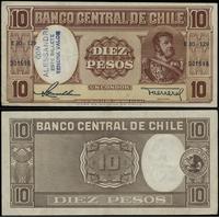 10 pesos 1958-1959, seria E30-129, numeracja 001
