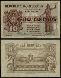 10 centavos 11.04.1925, seria A6, liczne złamani