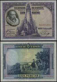 100 peset 15.08.1928, seria A, numeracja 1835872