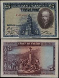 25 peset 15.08.1928, seria D, numeracja 1019684,