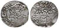 denar 1054-1076, Utrecht, Aw: Półpostać biskupa 