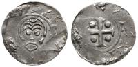 denar ok 1046-1054, Aw: Popiersie biskupa na wpr