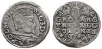 trojak 1595, Lublin, moneta z końcówki blaszki, 