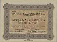 Polska, akcja na 100 złotych, 1923