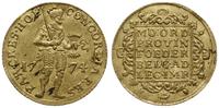 dukat  1774, Holandia, złoto 3.50 g, Delmonte 77