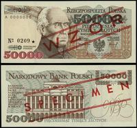 50.000 złotych 16.11.1993, seria A 0000000, czer