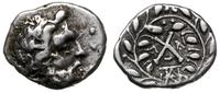 triobol 188-180 pne, Mantinea, Aw: głowa Zeusa w