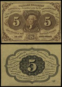 5 centów 17.07.1862, zagniecenia papieru, ale ba