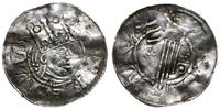 denar 1002-1024, Aw: Głowa króla w koronie w pra