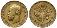 10 rubli 1911 ЭБ, Petersburg, złoto 8.58 g, drob