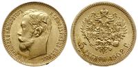 5 rubli 1902 АР, Petersburg, złoto 4.30 g, minim
