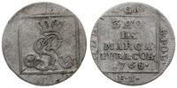 grosz srebrny 1768 FS, Warszawa, niecentrycznie 