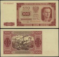 100 złotych 1.07.1948, seria FU 6135647, bez ram