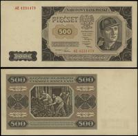 500 złotych 1.07.1948, seria AE 4231479, złamane