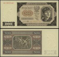 500 złotych 1.07.1948, seria CC 9717143, pięknie