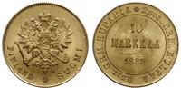 10 marek 1882 S, Helsinki, złoto 3.22 g, pięknie