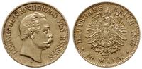 10 marek 1876 H, Darmstadt, złoto 3.96 g, małe r