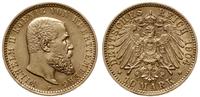 10 marek 1904 F, Stuttgart, złoto 3.98 g, bardzo