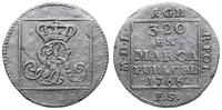 grosz srebrny 1766, Warszawa, na rewersie 1 GR /