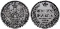 rubel 1854, Petersburg СПБ HI, odmiana z 7 gałąz