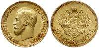 10 rubli 1903 AP, Petersburg, złoto 8.60 g, mone