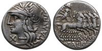 denar 137 pne, Rzym, Aw: głowa Romy w hełmie w l