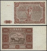 100 złotych 15.07.1947, seria F, numeracja 45815