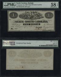 1 dolar 1.01.1863, seria B, numeracja 1481, ugię