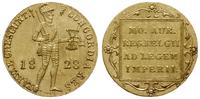 dukat 1828, Utrecht, złoto 3.49 g, bardzo ładnie