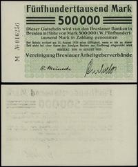 500.000 marek 10.08.1923, numeracja 016256, wyśm