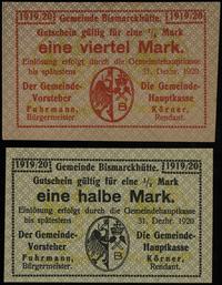 Śląsk, 1/4 i 1/2 marki, 1919/1920, ważne do 31.12.1920