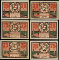 6 x 75 fenigów 20.03.1921 i 24.05.1921, każdy z 