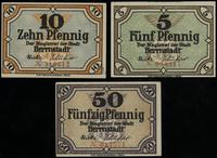 5, 10 i 50 fenigów ważne do 31.12.1919, razem 3 