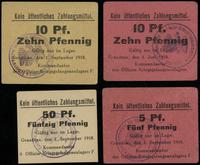 5, 2x10 i 50 fenigów 1.06.1918 i 1.09.1918, raze