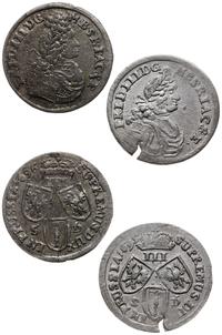 Niemcy, zestaw: 2 x 3 grosze, 1695, 1696