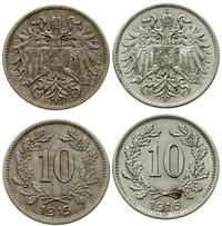 Austria, zestaw: 2 x 10 heller, 1915, 1916