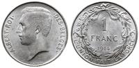 1 frank 1914, srebro, piękne, KM 73.1